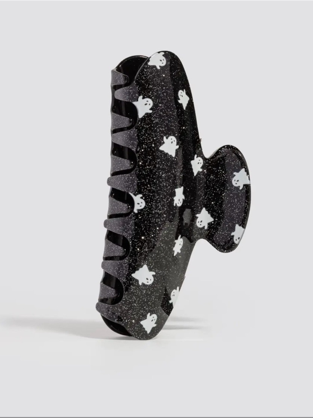 Kitsch Black Glitter Ghost 👻 Claw Clip - Picture 3 of 6
